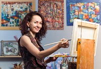 Female Artist - Sized for Site